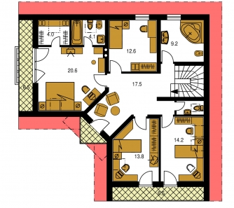 Floor plan of second floor - PREMIER 140
